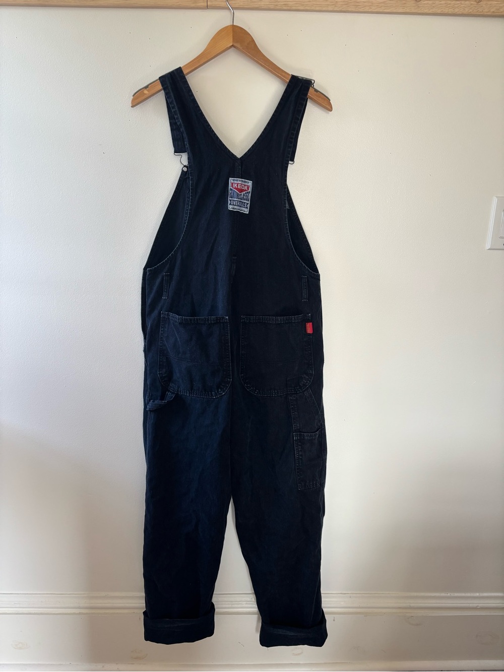 Vintage IKEDA Black Denim Utility Workwear Overalls - Picture 5 of 6